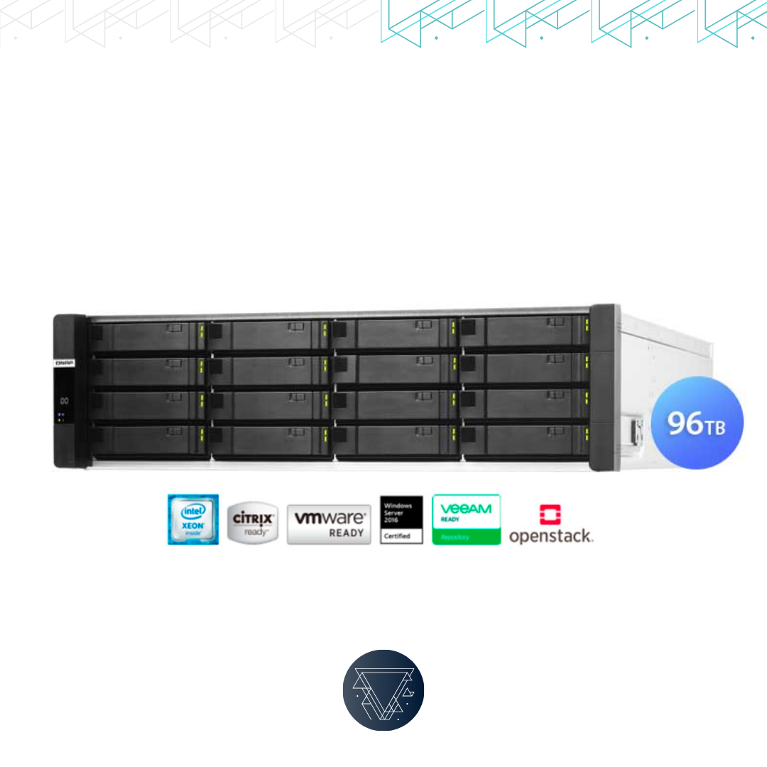 QNAP ES1686dc 96TB - Storage NAS 16 Baias SATA/SAS/SSD