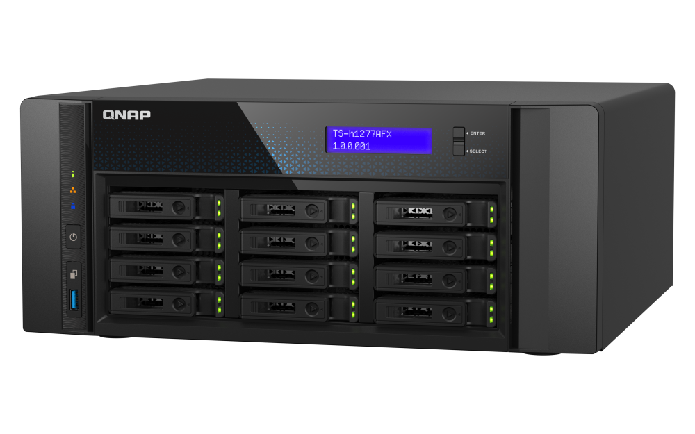 QNAP TS-h1277AFX-R7-32G - Storage NAS All-Flash 12 Baias com AMD Ryzen 7 e 32GB DDR5 ECC - Imagem 3