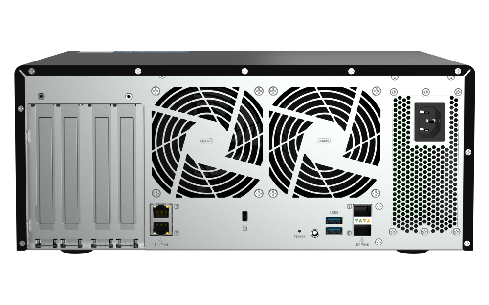 QNAP TS-h1290FX-7302P-256G - Storage NAS Enterprise All-Flash 12 Baias com AMD EPYC 16-Core e 256GB RAM - Imagem 2