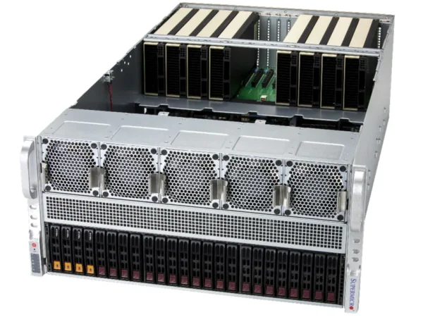 Supermicro A+ Server AS-5126GS-TNRT – 5U, 8x GPU PCIe, Dual AMD EPYC, 6TB DDR5, 6x PSU Redundante