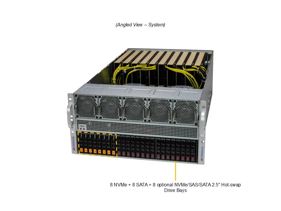 Supermicro SuperServer SYS-521GE-TNRT – 5U, até 10 GPUs, Intel Xeon 5ª Geração, PCIe Gen 5.0, Certificação NVIDIA Gold - Imagem 6