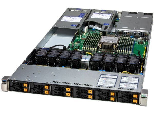 Servidor Supermicro SuperServer SYS-112H-TN 1U, Xeon 6, até 12x NVMe/SAS/SATA, PCIe 5.0, AIOM