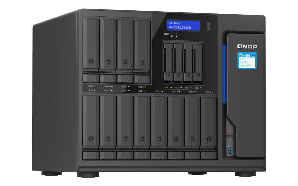 QNAP TS-1655-8G NAS 16 Baias, Intel 8 Núcleos, 2.5GbE, 8GB DDR4 - Imagem 6