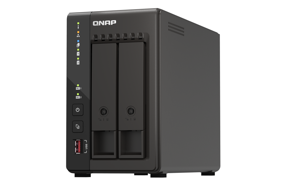 QNAP TS-253E-8G NAS 2 Baias, 2.5GbE, HDMI Duplo, 8GB RAM, M.2 NVMe