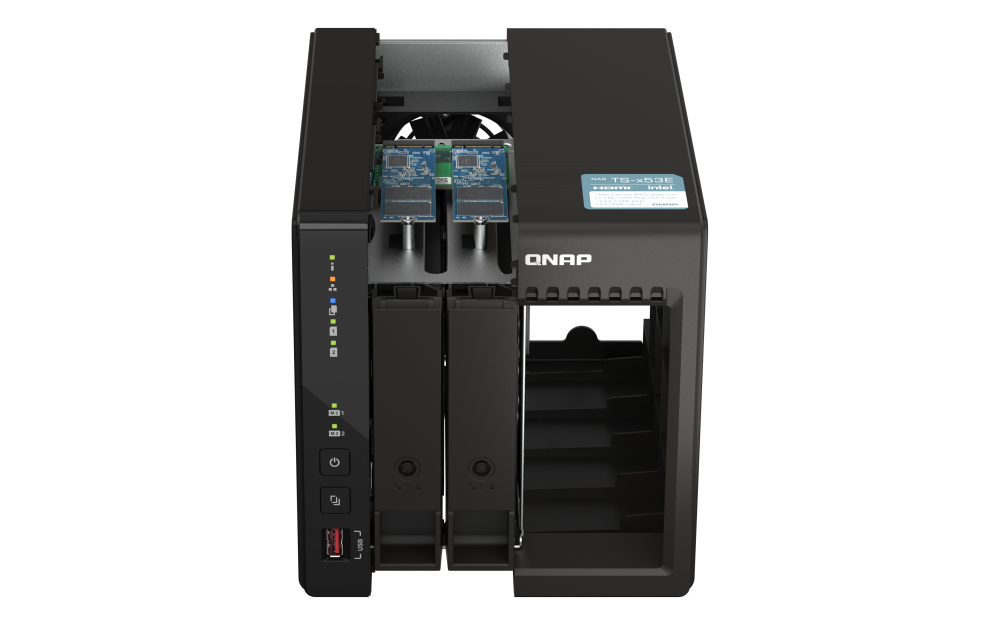 QNAP TS-253E-8G NAS 2 Baias, 2.5GbE, HDMI Duplo, 8GB RAM, M.2 NVMe - Imagem 6