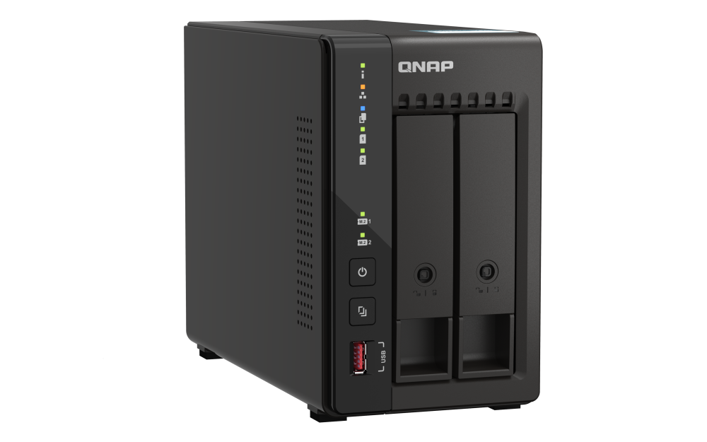 QNAP TS-253E-8G NAS 2 Baias, 2.5GbE, HDMI Duplo, 8GB RAM, M.2 NVMe - Imagem 4