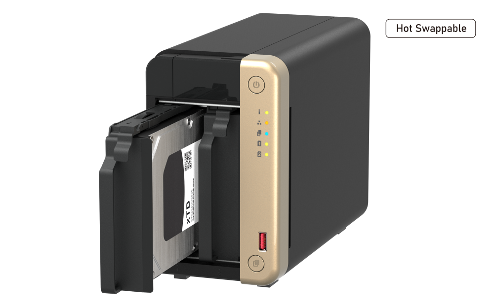 QNAP TS-264-8G NAS 2 Baias, Intel Quad-Core, 8GB RAM, 2.5GbE, HDMI - Imagem 3