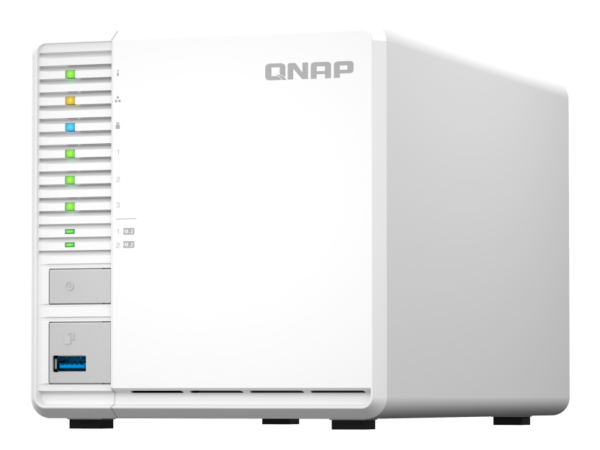 QNAP TS-364-4G NAS 3 Baias com Intel Celeron, 2.5GbE, HDMI 4K e Slots M.2 SSD