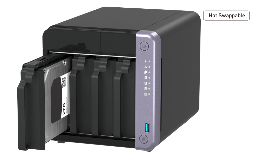 QNAP TS-432X-4G NAS 4 Baias, Quad-Core, 4GB RAM, 10GbE e 2x 2.5GbE - Imagem 3