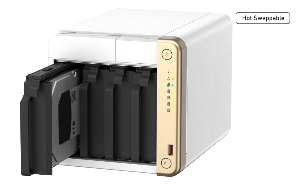 QNAP TS-462-4G NAS Intel Celeron N4505 2,5GbE HDMI 4K 4 Baias - Imagem 3