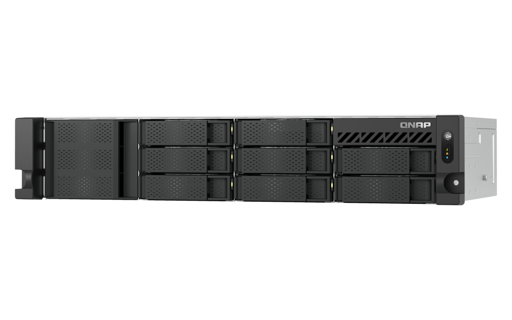 Servidor NAS QNAP TS-855eU-RP-8G Rack 2U, Intel 8 Núcleos, 8GB DDR4, 2x 2.5GbE, Fontes Redundantes