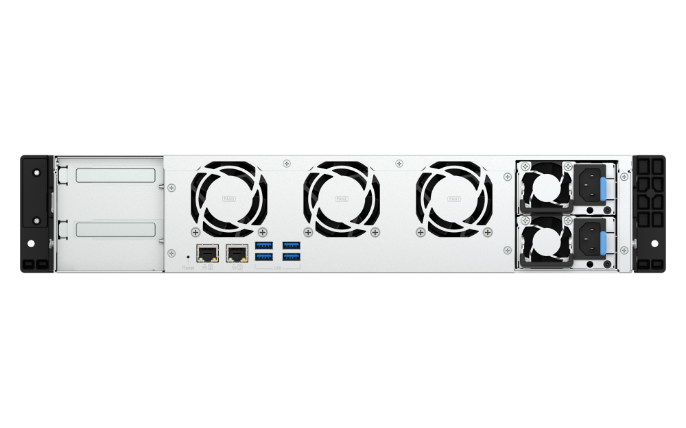 Servidor NAS QNAP TS-855eU-RP-8G Rack 2U, Intel 8 Núcleos, 8GB DDR4, 2x 2.5GbE, Fontes Redundantes - Imagem 3