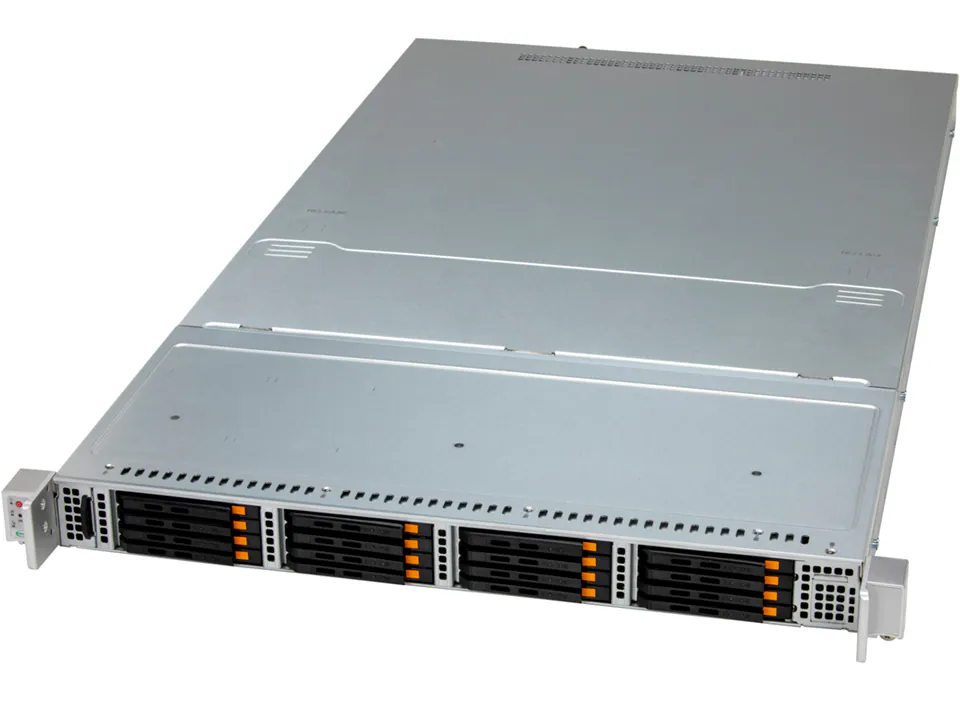 Servidor Supermicro ARS-121L-NE316R com NVIDIA Grace, 144 núcleos ARM, 960GB LPDDR5, 16x NVMe E3.S, 1U