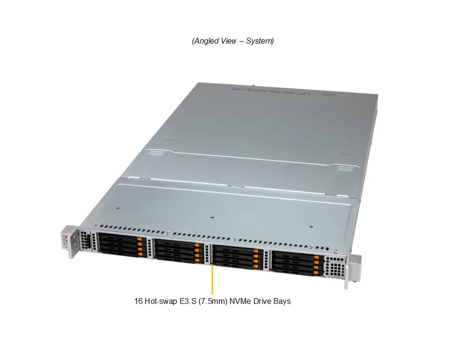 Servidor Supermicro ARS-121L-NE316R com NVIDIA Grace, 144 núcleos ARM, 960GB LPDDR5, 16x NVMe E3.S, 1U - Imagem 6