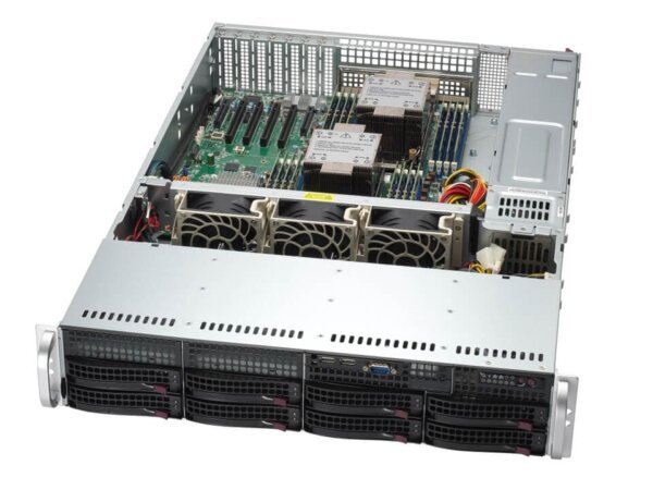 Servidor Supermicro SYS-621P-TRT 2U, Dual Xeon Scalable, 16x DDR5, 6x PCIe 5.0, 2x 10GbE, Redundante 1200W