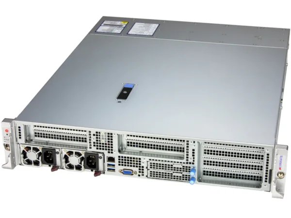 Servidor Supermicro A+ AS-2115HE-FTNR 2U, AMD EPYC 9004/9005, 24 Baias Hot-Swap 2,5", PCIe 5.0, Suporte a GPU