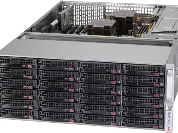 Servidor Supermicro SSG-640P-E1CR36L 4U 36 Baias Hot-Swap, Dual Xeon, PCIe 4.0, 2x 10GbE