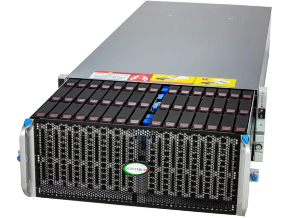 Servidor Supermicro SSG-542B-E1CR60 4U 60 Baias SAS/SATA, Xeon E, DDR5, PCIe 5.0, Fonte Redundante