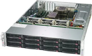 Servidor Supermicro SSG-620P-ACR12H 2U 12 Baias SAS/SATA, Xeon 3ª Geração, PCIe 4.0, 10GbE
