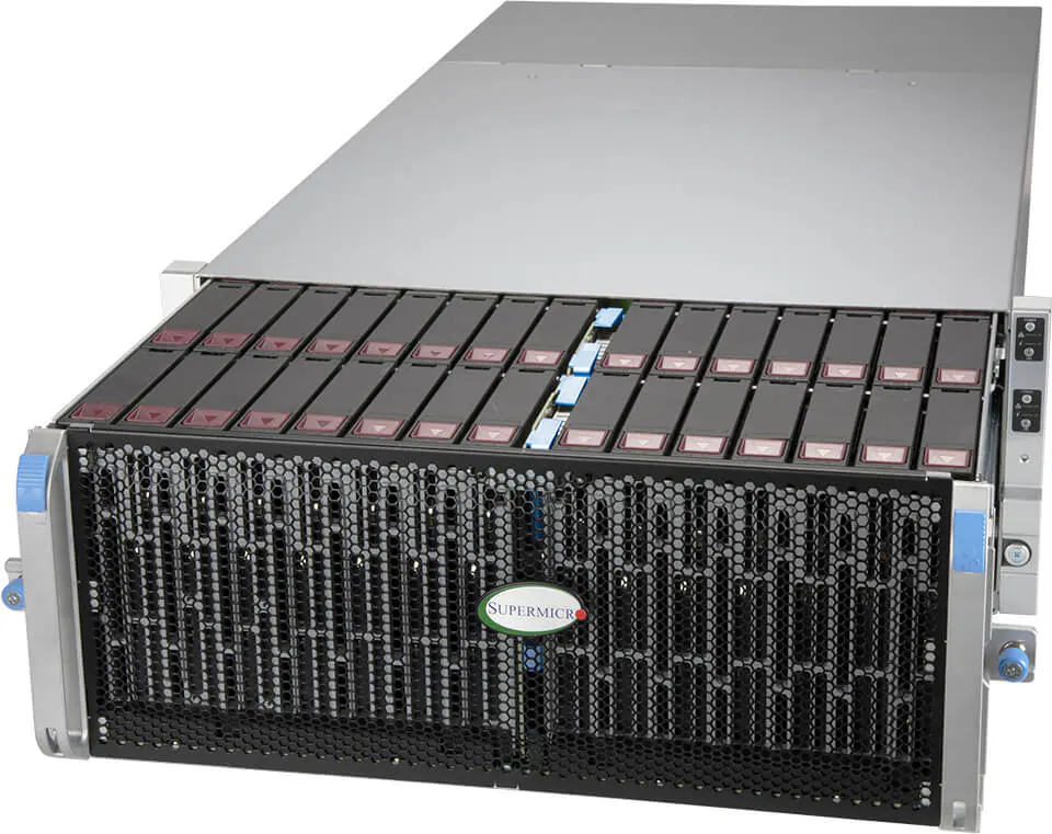 Servidor Supermicro SSG-640SP-E1CR60 4U 60 Baias SAS/SATA PCIe 4.0