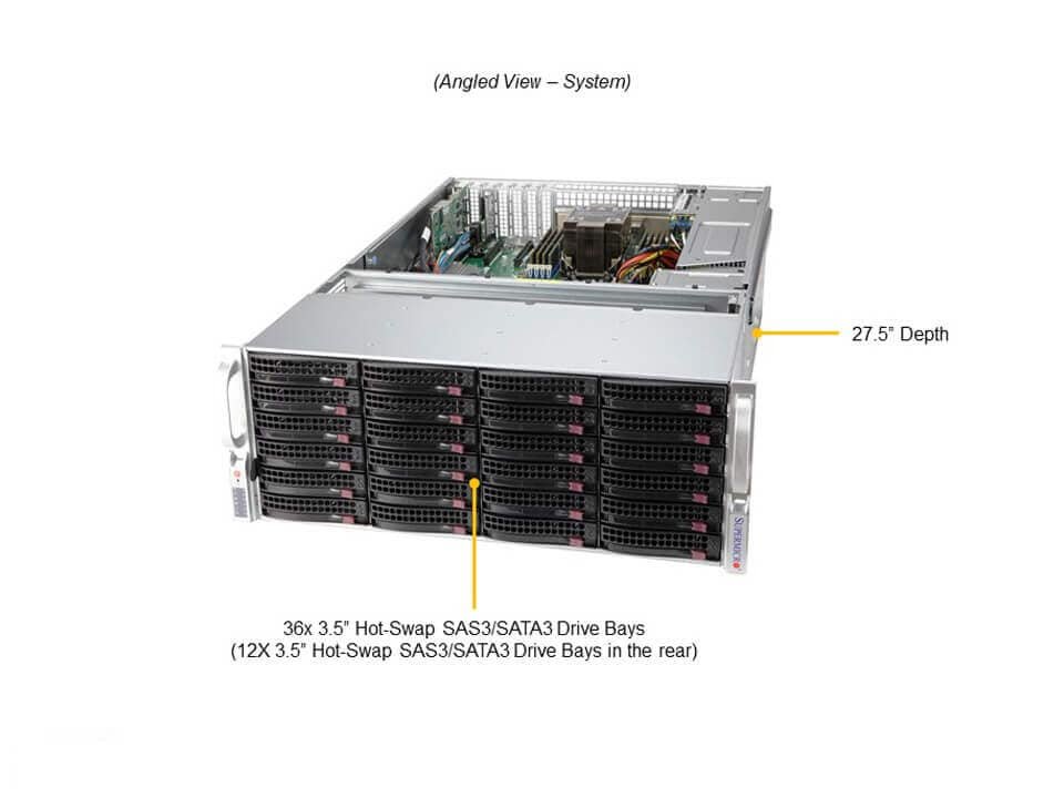 Servidor Supermicro SSG-540P-E1CTR36H 4U com 36 Baias, Xeon Scalable, PCIe 4.0, 2x 10GbE - Imagem 6