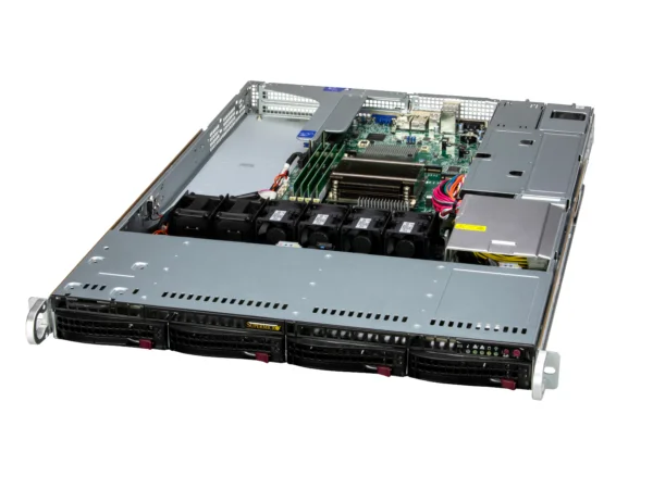 Servidor Supermicro SYS-511R-W 1U, Xeon LGA-1700, 4 Baias Hot-Swap, DDR5 ECC, PCIe 5.0