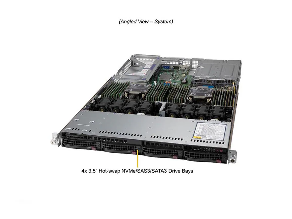Supermicro SuperServer SYS-610U-TNR | 1U Rack | 3ª Geração Xeon Scalable | 4x Bays NVMe/SAS/SATA - Imagem 6
