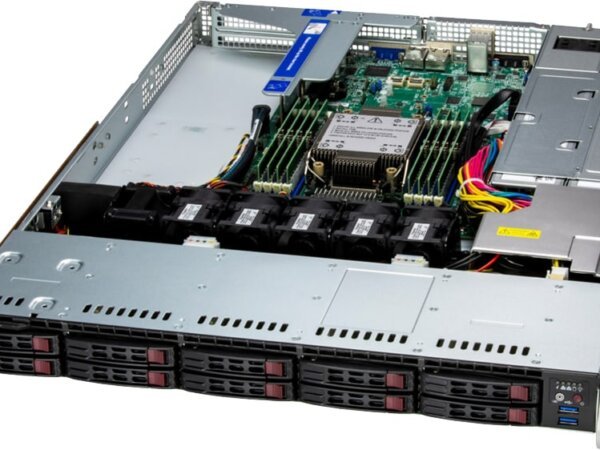 Servidor Supermicro SuperServer SYS-112B-WR 1U, Xeon 6, DDR5, PCIe 5.0, até 10x NVMe/SAS, Dual PSU