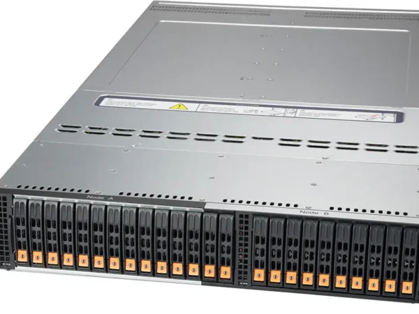 Servidor Supermicro BigTwin SYS-220BT-DNTR 2U com 2 Nós, 12 Baias NVMe por Nó, Suporte Intel Xeon 3ª Geração