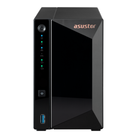 NAS ASUSTOR Drivestor 2 Pro AS3302T v2 – 2 Baias, Quad-Core 1.7GHz, 2GB DDR4, 2.5GbE - Imagem 3