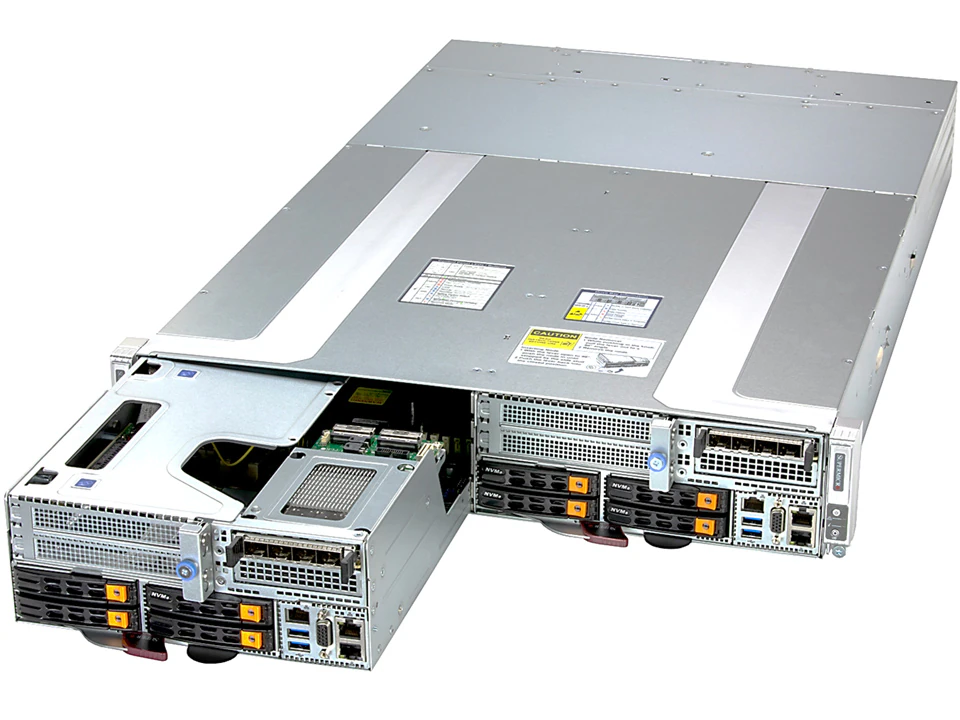 Servidor Supermicro SYS-212GT-DNAF 2U Dual Node, Xeon 6900, GPU Dupla, 3TB DDR5