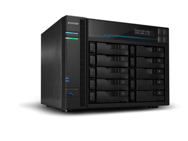 NAS ASUSTOR LOCKERSTOR 10 AS6510T – 10 Bays, Intel Atom C3538, 8GB DDR4, 2x 10GbE
