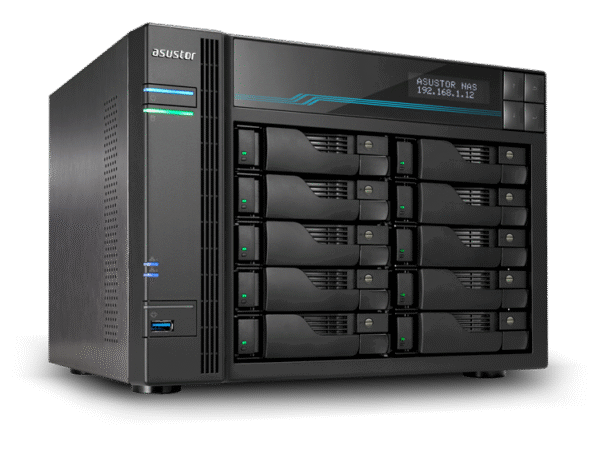 NAS Asustor LOCKERSTOR 10 Pro AS7110T Intel Xeon E-2224, 10 Baias, ECC, 10GbE, Expansível até 64GB