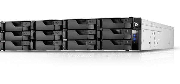 NAS Asustor Lockerstor 12RD AS6512RD, 12 Baias, Intel Atom C3538, 8GB DDR4, Redundância de Fonte, Rackmount