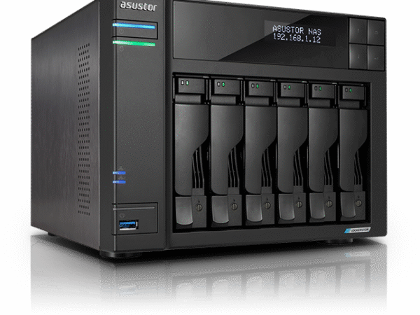 NAS ASUSTOR LOCKERSTOR 6 Gen2 AS6706T – Intel Celeron N5105, 8GB DDR4, 6 Baias, 4x M.2 NVMe, 2x 2.5GbE