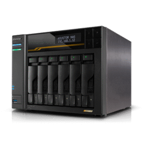 NAS Asustor LOCKERSTOR 6 Gen3 AS6806T, Ryzen Quad-Core, 16GB ECC DDR5, 6 Baias, 4x M.2 NVMe, 10GbE