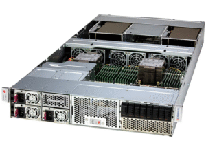 Supermicro SYS-221GE-NR – Servidor GPU 2U com até 4 NVIDIA H100, H100 NVL ou L40S, compatível com Intel Xeon 5ª Geração