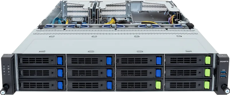 GIGABYTE R264-S33-AAL1 – Rack Server 2U com Intel Xeon 6, 3x PCIe Gen5 GPUs e Fonte Redundante Titanium - Imagem 2