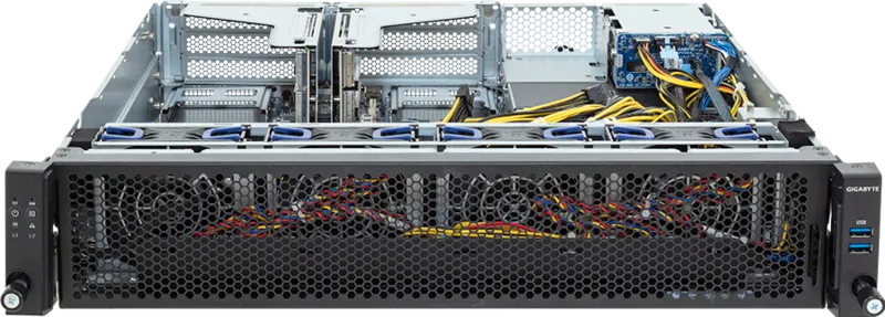Servidor Edge GIGABYTE E243-E30-AAV1 – AMD EPYC 8004, 2U, 2x PCIe Gen5 GPUs, Fonte 1600W Titanium - Imagem 2