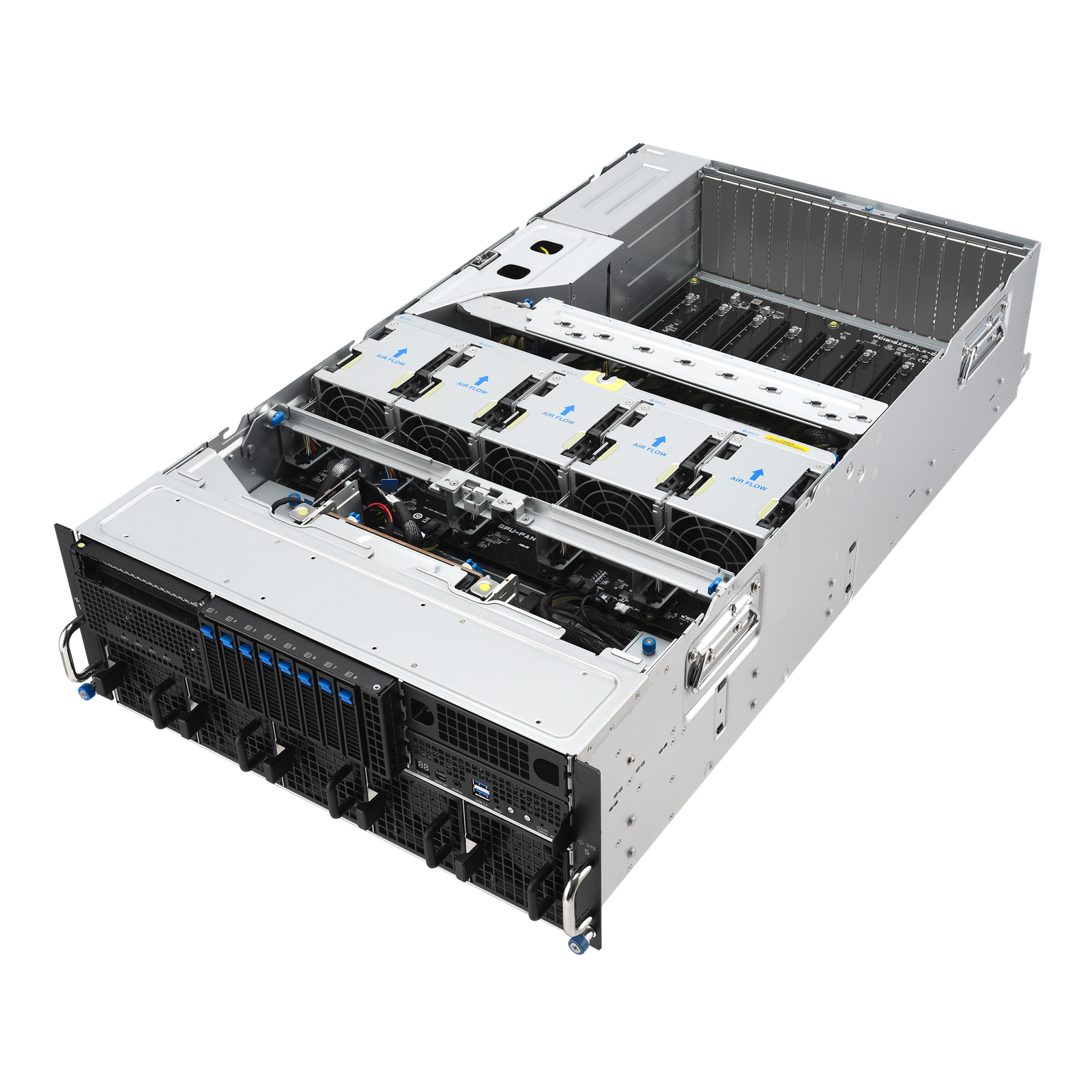 ASUS ESC8000-E12P | Servidor GPU 4U Intel Xeon 6 com 8 GPUs NVIDIA MGX e PCIe 5.0 - Imagem 6